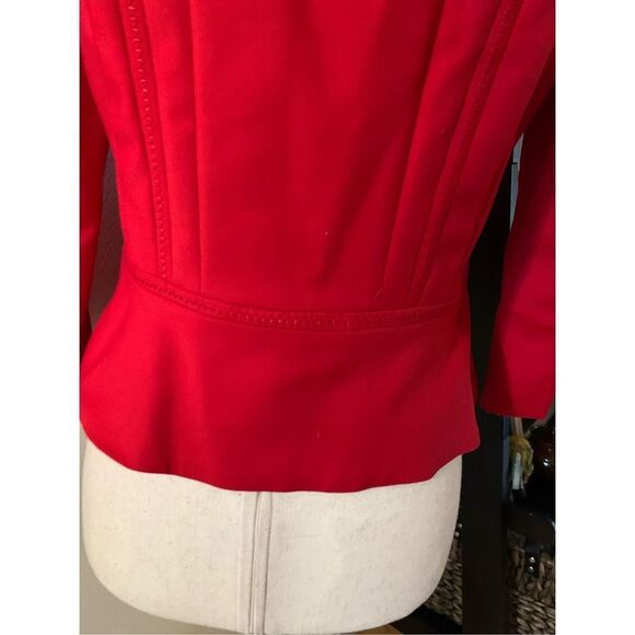 White House black market red styling ruffles size 4 - Picture 5 of 7